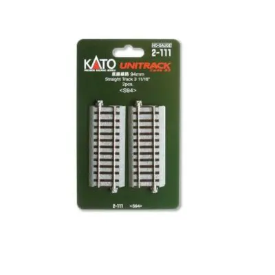 UniTrack Straight Track 3 11/16" 94mm (2pkg) **HO Scale - KATO