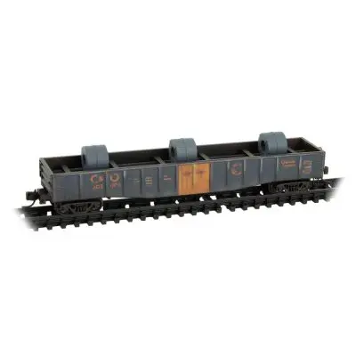 C&O Weathered 3-pack with Coil Load In Jewel Cases **N Scale - Micro-Trains Line - Image 7