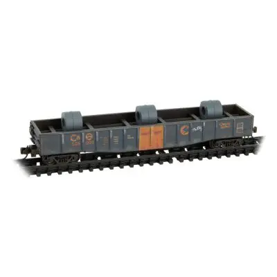 C&O Weathered 3-pack with Coil Load In Jewel Cases **N Scale - Micro-Trains Line - Image 6