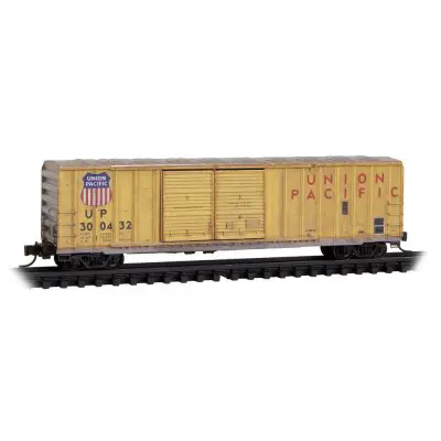 Union Pacific UP 50' Rib-Side Double-Door Boxcar Weathered 2-Pack #300331, 300432 In Jewel Cases **N Scale - Micro-Trains Line - Image 4