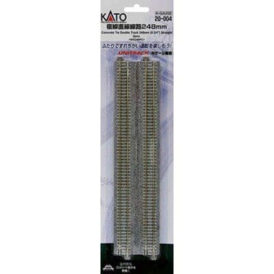 UniTrack Concrete Tie Double Track Straight 9 3/4" (2pkg) **N Scale - KATO