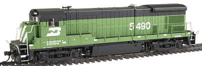 Burlington Northern BN GE B30-7 Diesel Locomotive #5490 DCC w/ Sound **HO Scale - Atlas